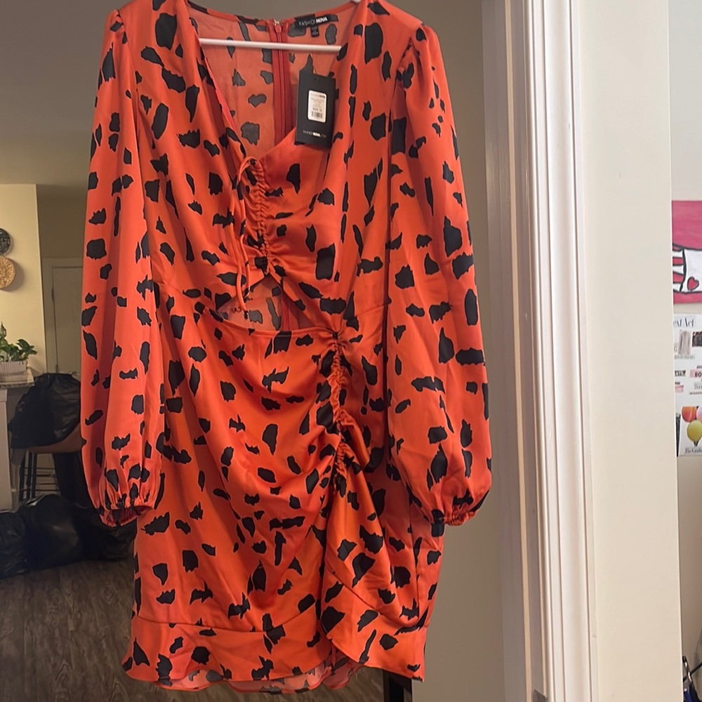 Fashionnova Animal Print MIDI Dress